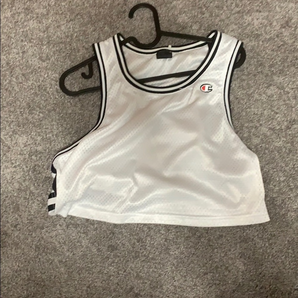 White champion crop top